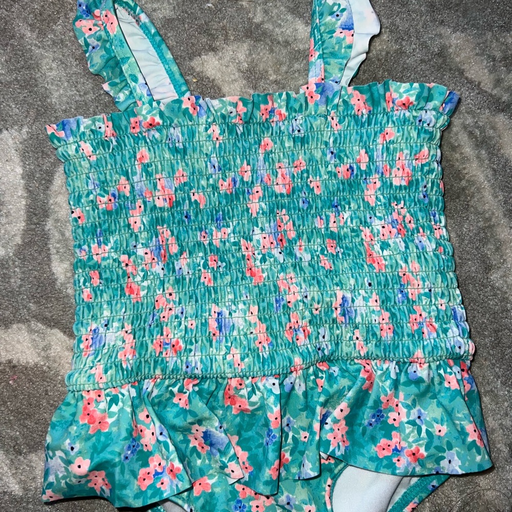 Baby girl Janie & Jack one piece ruffle bathing suit